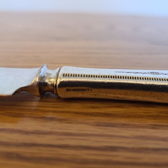 Oneida 1921 Community Grosvenor Silver-plate Solid 9.5" Dinner Knife Art Deco - Picture 15 of 15
